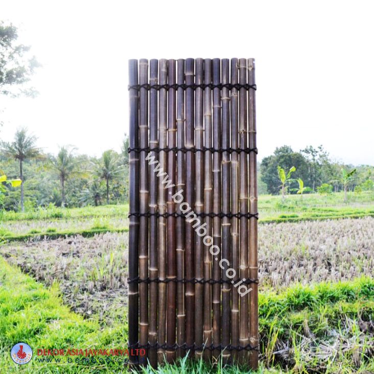 Black Bamboo Half Raft Panel - Bamboo Panels